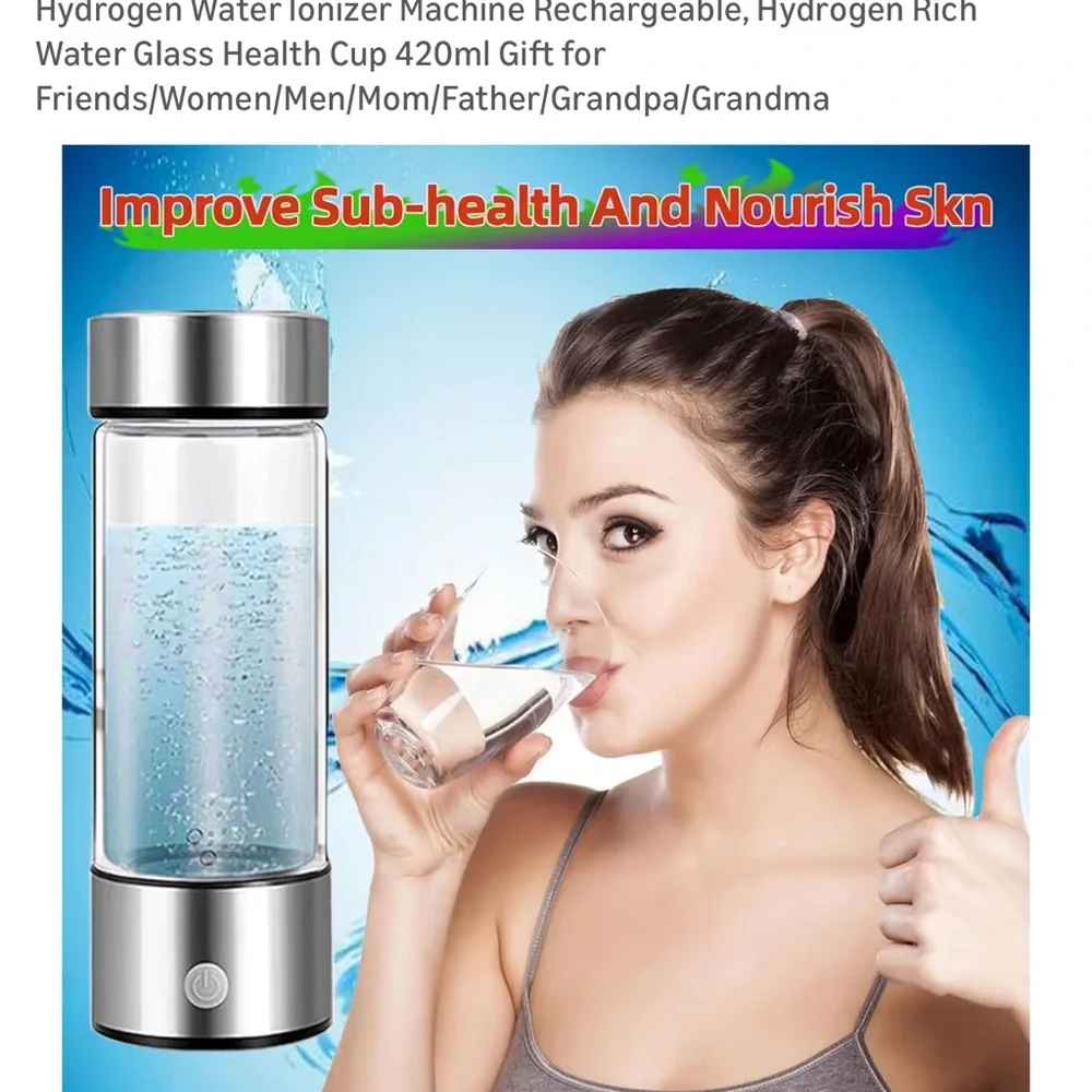 Portable Hydrogen Water Generator with USB Charging - Silver